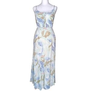 Abercrombie &‎ Fitch Maxi Dress Size S Strap Elastic Lined Viscose Floral